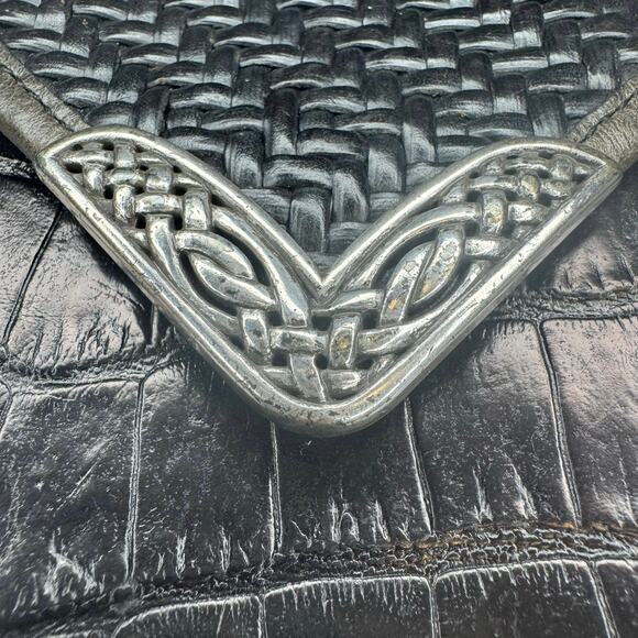 Brighton mini saddle purse woven crossbody leather bag VINTAGE 1995 - Picture 2 of 10